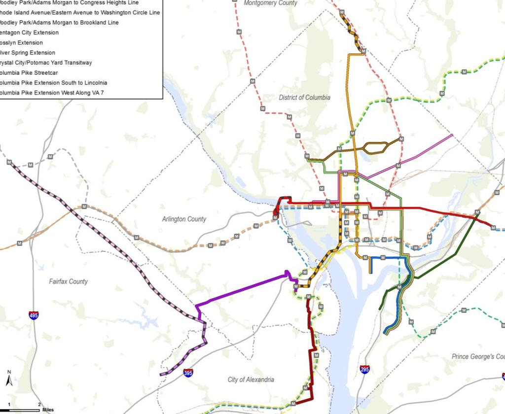Streetcar 1. 37-mile District network 2.