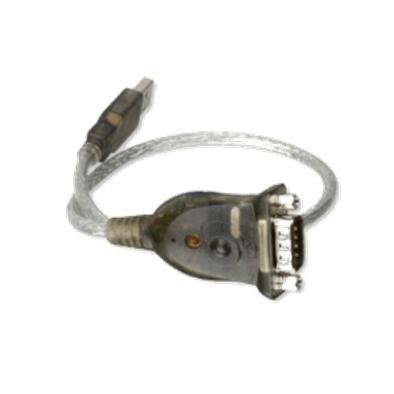 Use a Cat 5 cable terminated with RJ45 to db9