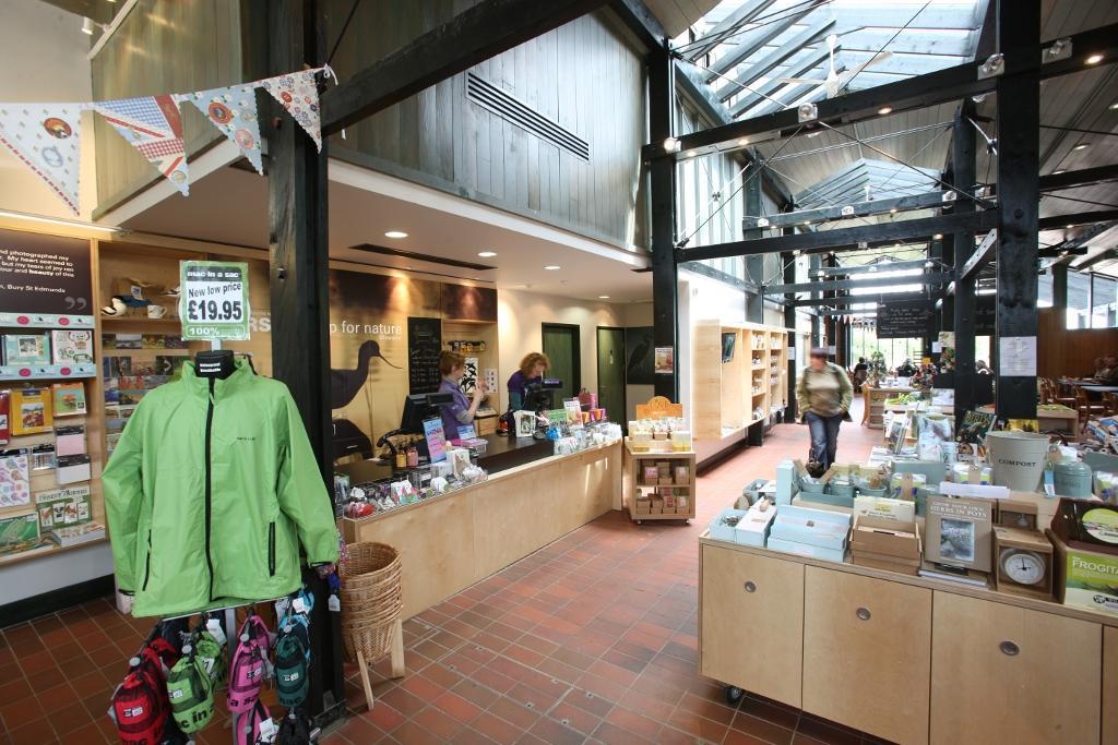Shop There is a shop selling an extensive selection of bird food and bird care products, binoculars and telescopes, books, DVDs, clothing, children s products and gifts in the Visitor Centre,