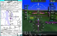 60/40 60/40 MODE AND ENHANCED MAP DISPLAY No longer does the pilot need to sacrifice the scan from the primary view to fly the approach plates or look for upcoming way-points.