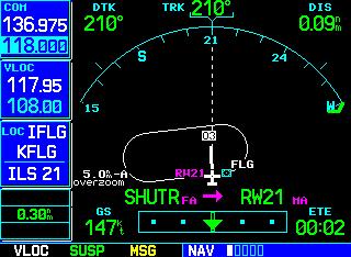 SECTION 6 PROCEDURES 14) When approaching the MAP, a waypoint alert ( APPRCHING WPT ) appears in the lower right corner (Figure 6-72).