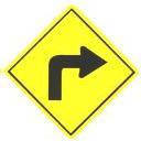 Chevrons: Place a minimum of three chevrons at the start of each sharp curve to show the direction of the trail.