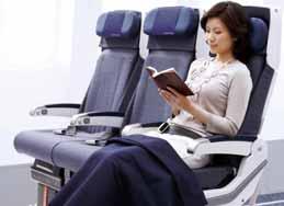 In Economy Class, all seats will take the Fixed Back Shell style to provide passengers with optimum reclining comfort, while not