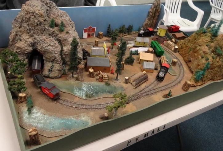 Paul West set up an HO scale layout using snap track and including a variety of