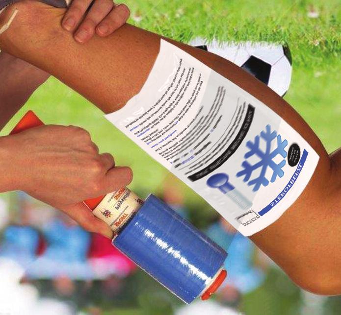 Helps treat sports injuries - fast! Using the lightweight re-usable dispenser, the films built-in elasticity provides fast application to the injured area.