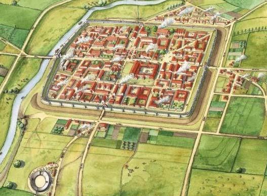 Venta Icenorum (Caistor St Edmund) Towns were laid out with grid pa ern streets, at the centre was the Forum, which served as a