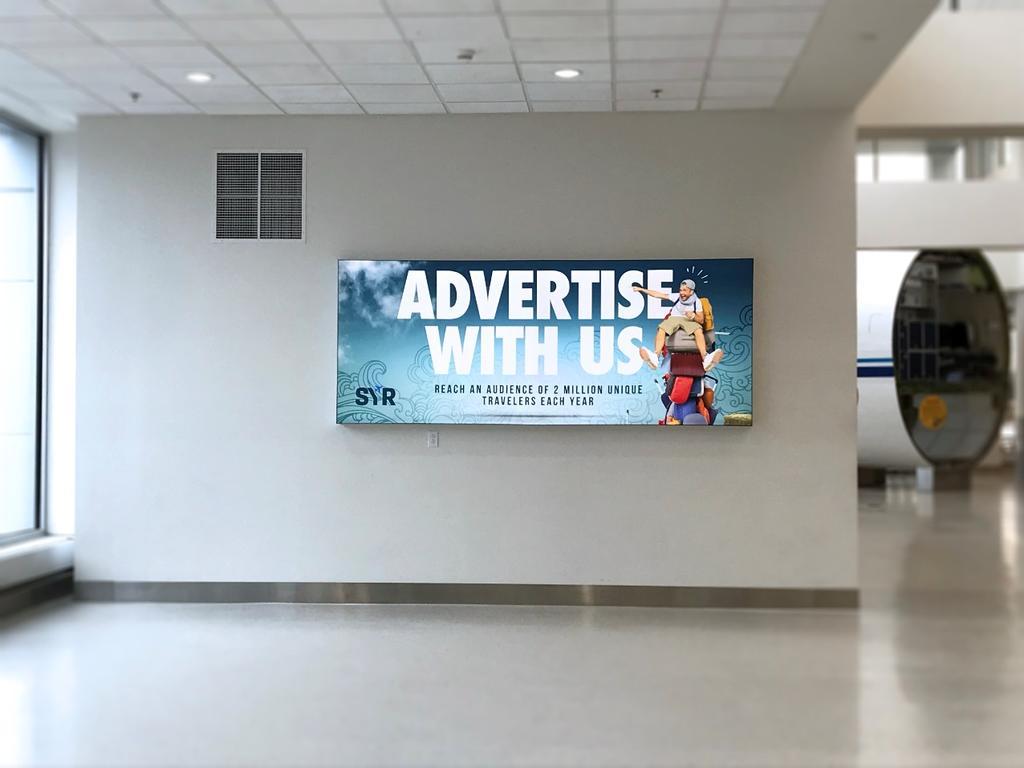 New Fabric Backlit Display Located throughout the terminal, these bright fabric signs are