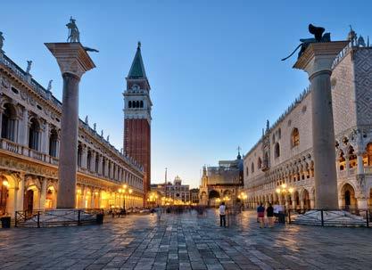 WEDNESDAY, JUNE 17: VENICE Sail to Venice Guided tour of Venice including the imposing Doge