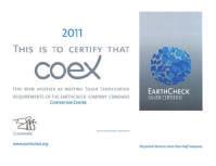 EarthCheck Certificate Coex acquired the EarthCheck Silver status just one year after receiving the Bronze status.