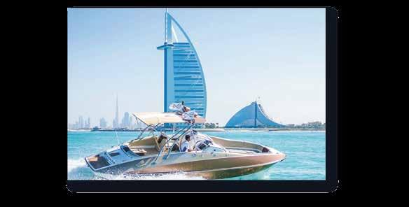 The tour takes you to the beautiful sights as Burj Al Arab, Palm Jumeirah, Dubai Marina & The World s Island of UAE by flowing on water.