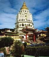 A well-known attraction, standing on a hilltop near Penang hill is a pilgrimage site for Buddhist followers.