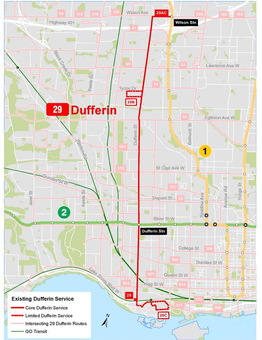 Issue Background The 29 Dufferin bus route, as shown in Figure 1, is one of the top five busiest surface transit corridors in the TTC network, with approximately