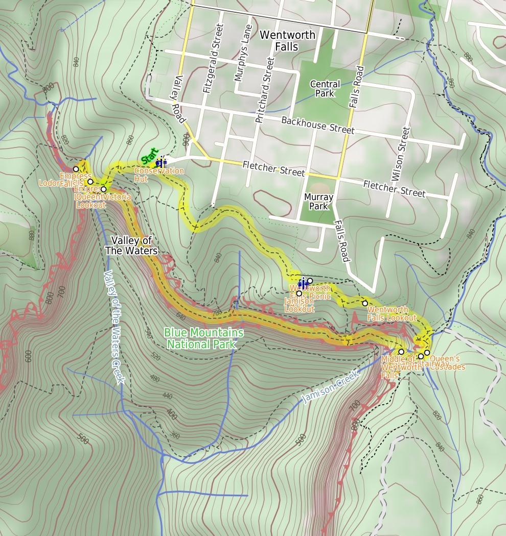 National Pass 3 hrs 3 mins 4.6 km Circuit Hard track 773m 4 This walk offers fantastic views of the Jamison Valley and the surrounding cliffs.