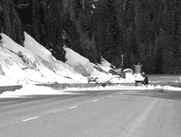 It s also expected that size 2 and larger avalanches will deposit debris on all four travel lanes requiring more extensive clean up than is currently encountered.