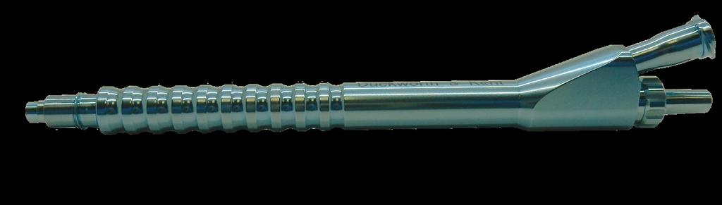 4mm side irrigation ports Curved shaft, tube length 15mm Round handle, length 80mm 8-657S Short Handle