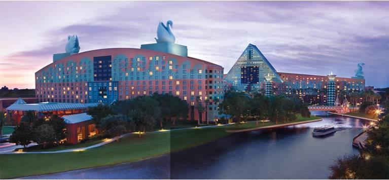 Page 3 of 6 您的奧蘭多奇妙住宿 Resort Walt Disney World Swan & Dolphin Resort Located in between Epcot and Disney's Hollywood Studios and close to Disney's Animal Kingdom