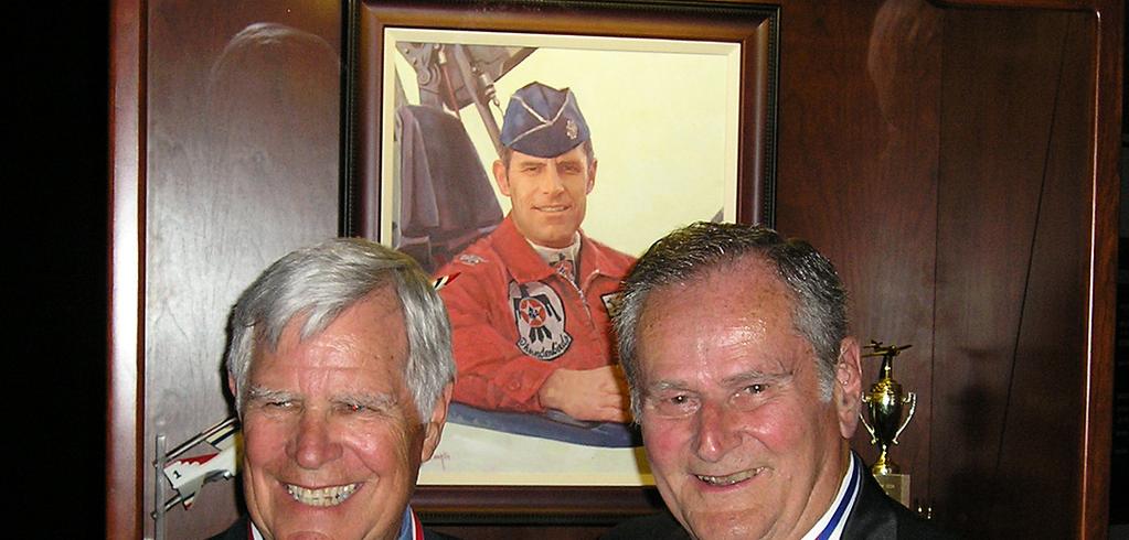 He graduated first in his class in 1957 and went on to train in the F-100 at Luke Air Force Base, Arizona. Between 1959 and 1966 he flew the F100, F105 and F-4 at Bitburg Air Base in West Germany.