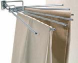hooks or clips Finish: Support rack and rails silver coloured anodized Dimensions (W x D): 500 x 7 mm