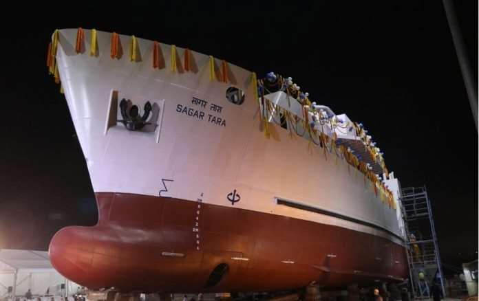Sagar Tara was one of the 2 CRVs manufactured at the shipyard. The other one is Sagar Anveshika. These two will replace Sagar Paschimi and Sagar Purvi in the existing Navy s fleet.