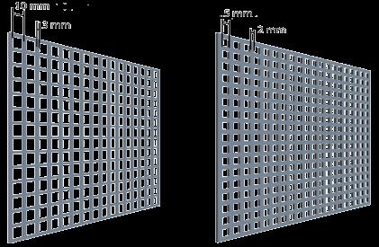 ventilation grids, with two different air