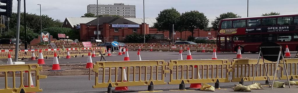 Ashted Circus upgrade (A4540 Birmingham ring-road) Now operating as a signalised junction (crossroads) Overnight lane closures recommenced this week
