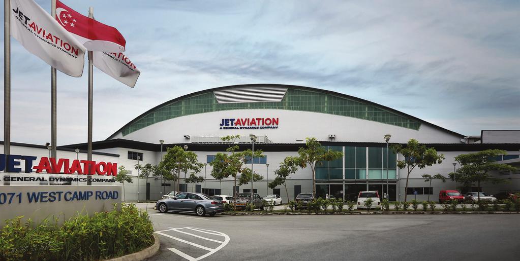 Our Singapore facility at Seletar Aerospace Park occupies a total hangar space of 17,915 sq m (192,835 sq ft), making Jet Aviation Singapore the second largest facility within Jet Aviation s global