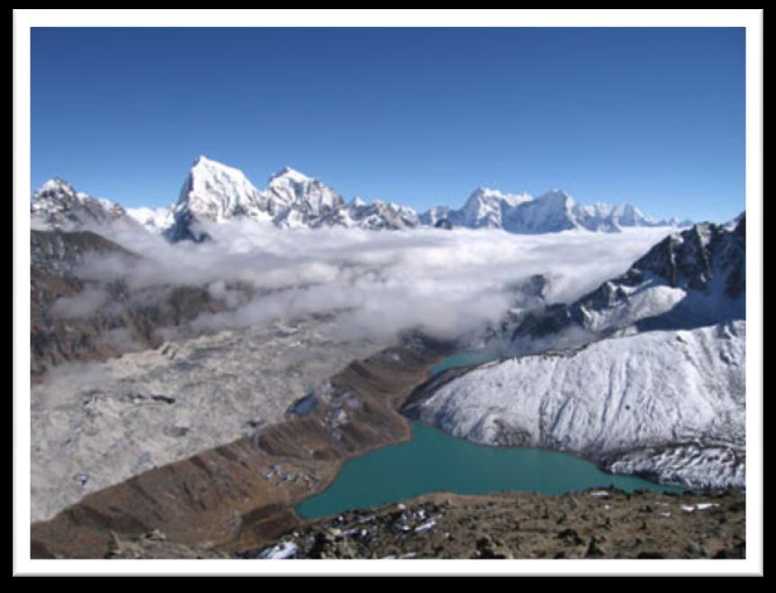 second lake view and after an hour walk we will arrive at Gokyo (4,750m) on the edge of third lake. Today s course is mostly gentle ascents and relatively flat trail to Gokyo.
