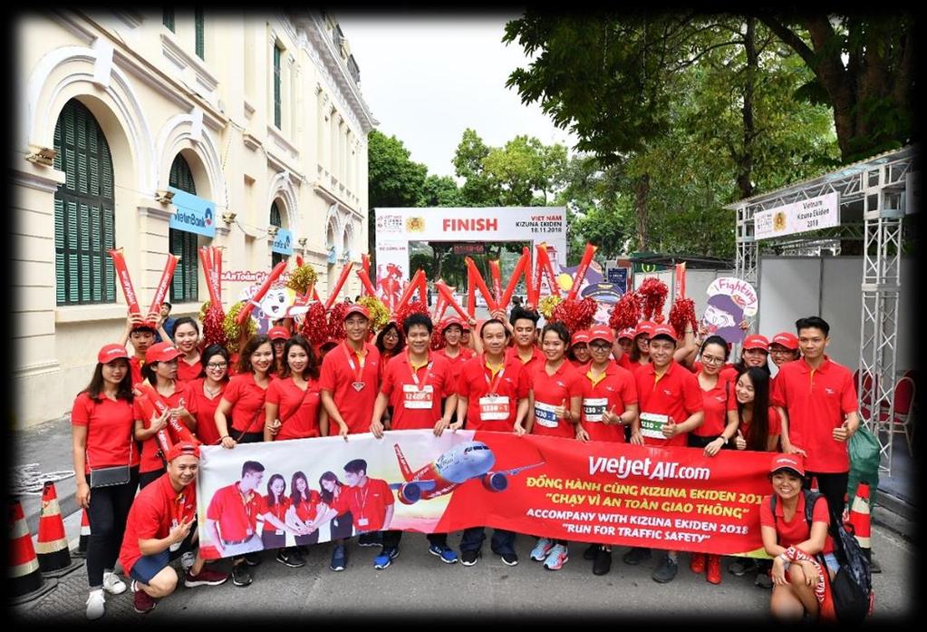 Joined Kizuna Ekiden Run 2018 to raise the awareness for Traffic Safety Vietjet and the Central Ho Chi Minh Communist Youth Union, the National