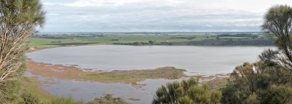 This road goes past Port Fairy Golf club( seemap 13) and follows the Moyne River floodplain on the right and the Ocean on the left. Continue for 6.