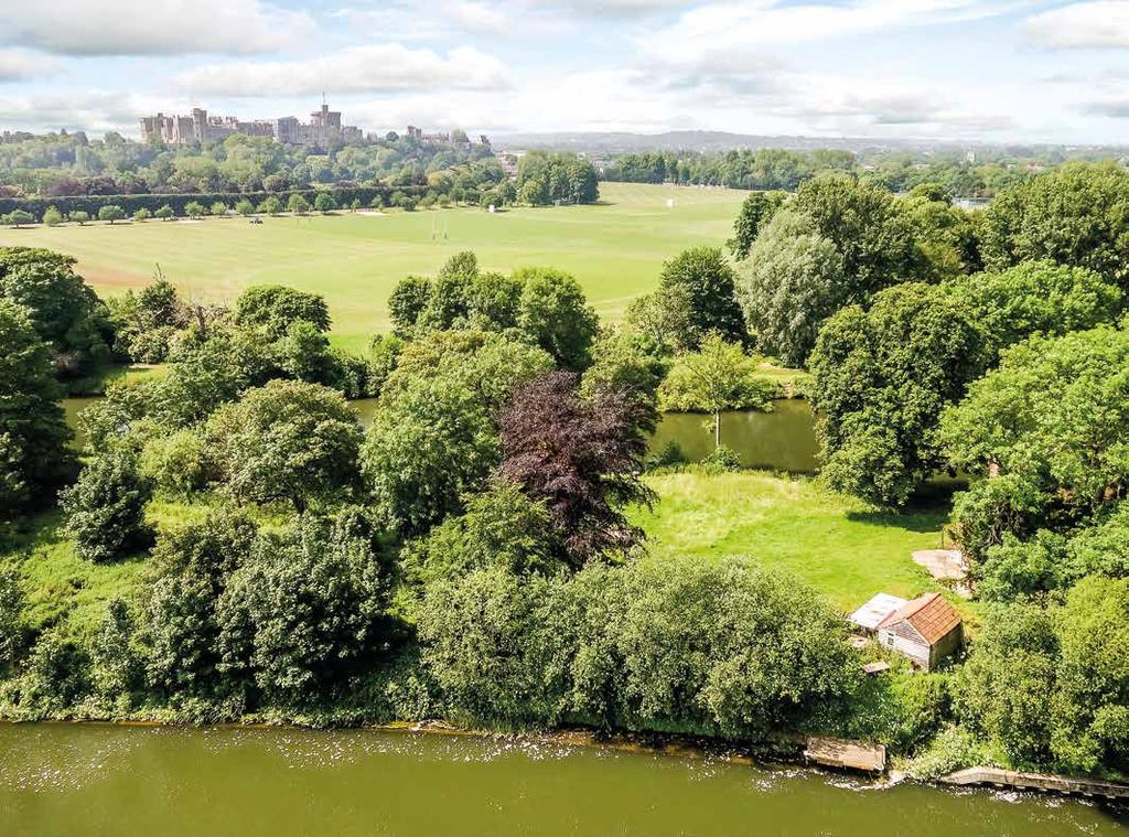 BLACK POTTS BLACK POTTS ISLAND, ETON An Island on the River Thames with views of Windsor Castle and with planning for a substantial new house and 2 storey boathouse