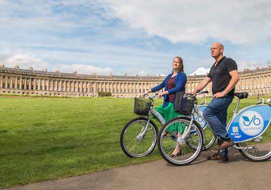 Travel by bike Bath Riverside provides ample cycle opportunities across the city, with the city centre located within a 5-10 minute ride.