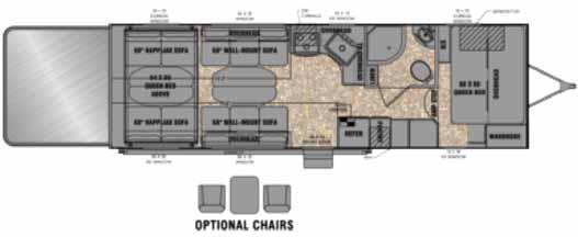 FLOOR PLANS AND SPECIFICATIONS 24FQS 25FQS 26FS *EverGreen RV reserves the right to change or discontinue at any time, without notice, prices, colors, materials,