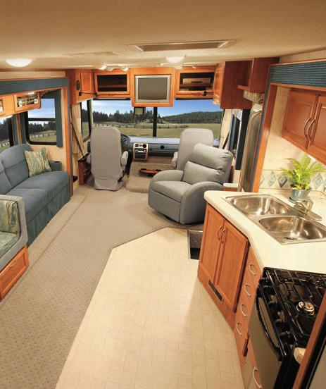 Storm WELL DESIGNED. Storm features spacious floor plan designs, providing a comfortable atmosphere on the road.