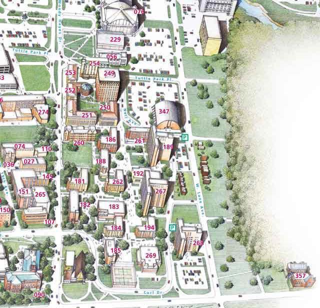 See map below for more details: The Blackwell is Building 254 Pfahl Hall, Pfahl Executive Conference Center is