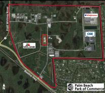PALM BEACH COUNTY - LAND 13. #19850476 Palm Beach Park of Commerce 15335 Park of Commerce Boulevard Jupiter, FL 33487 463 AC Divisible PLATTED WATER SEWER Y Y Y $5.00-$6.00 P Industrial $9.