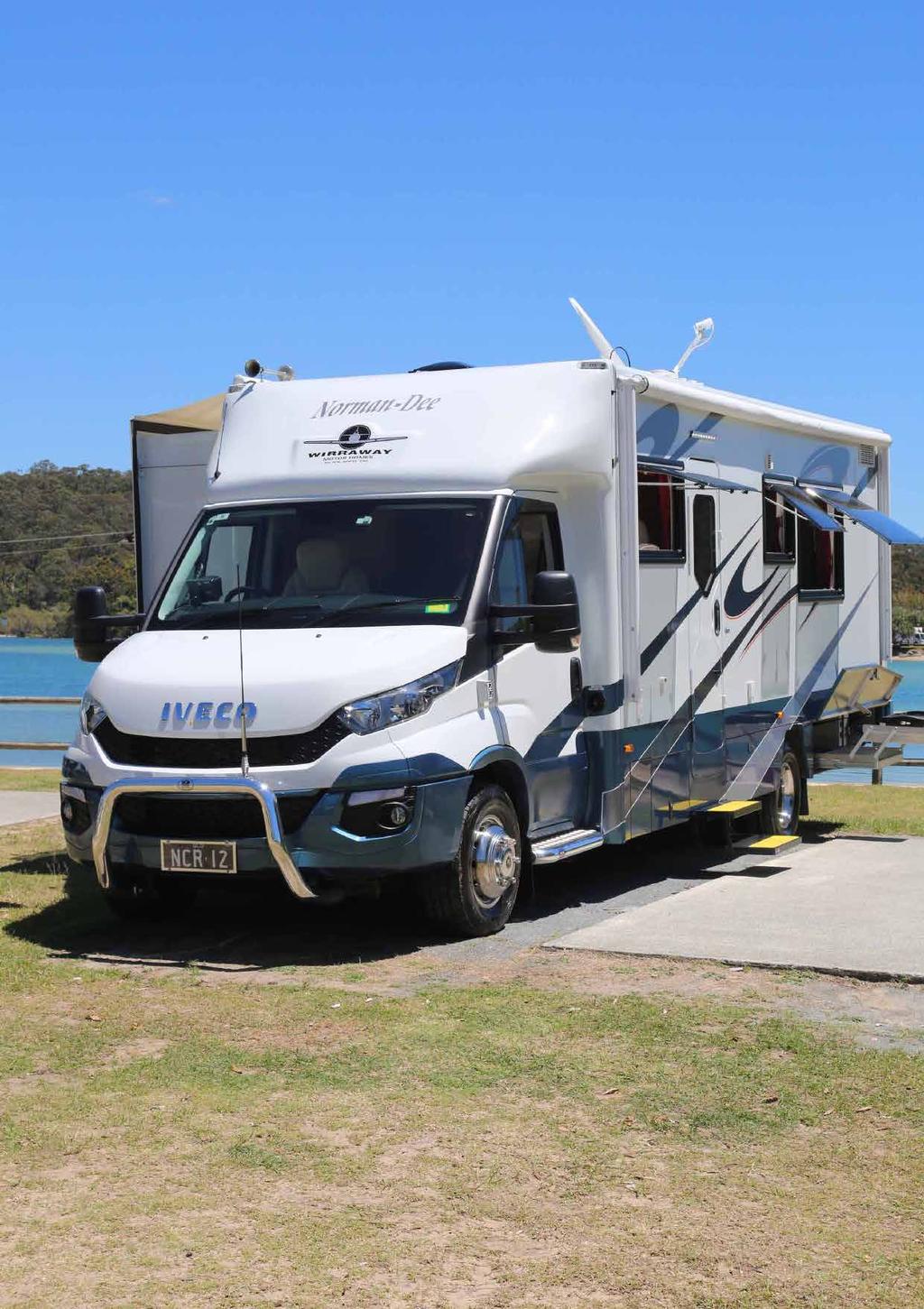 58 Day Test Specs GENERAL Make Model Type Wirraway Evolution 280 SL B-class Berths 2 Approved Seating 4 Licence Light Rigid (LR) VEHICLE Make/Model Engine Power Torque Gearbox Safety Fuel Iveco Daily