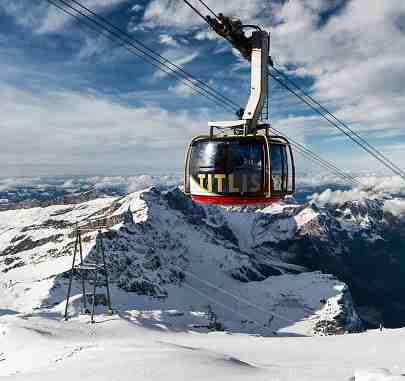 MT.TITLIS-CABLE CAR revolving cable-car ride, a truly once-ina - l i f e t i m e e x p e r i e n c e. R e m a i n spellbound as you ascend the snow-clad mountains.