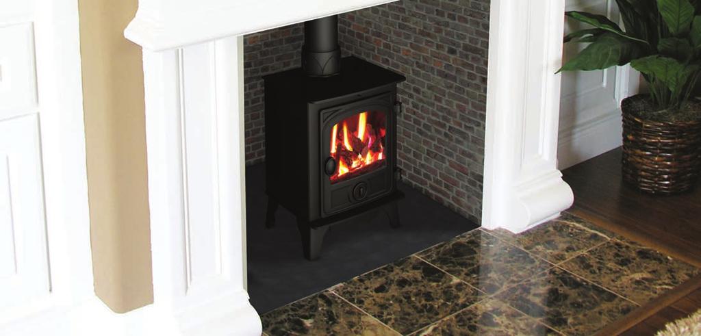 Its neat dimensions allow installation in a smaller fireplace, yet it still offers an impressive heat output.