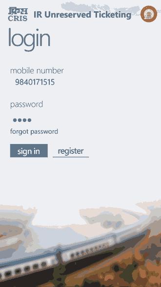 Login & Application feature The passengers have to login to the application by giving their mobile number and as the user credentials.