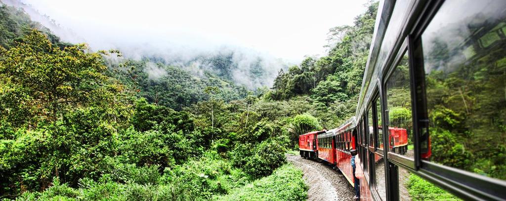 TRAIN TO THE CLOUDS Guayaquil Quito 4 days 4 nights Saturday to Tuesday In this journey on board Tren Crucero we climb 3.