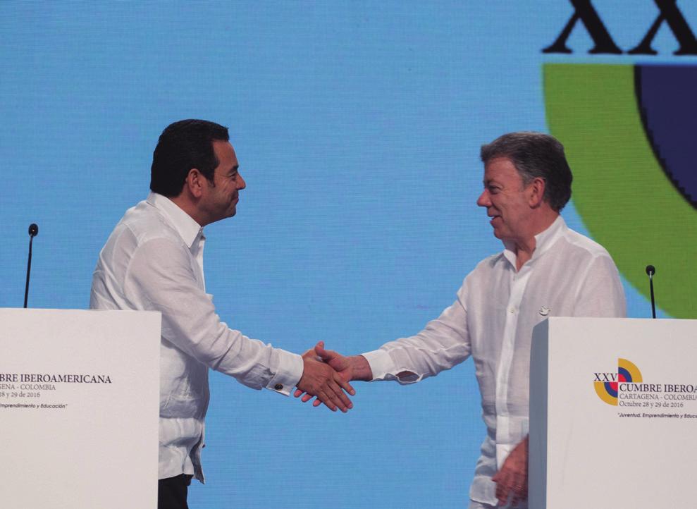 A path that culminates with the convening of the Ibero-American Summit of Heads of State and Government. Closing of the 25th Ibero-American Summit at Cartagena de Indias (2016).