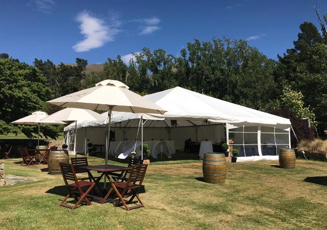 Framed marquees are completely free standing and have no internal centre poles or guy ropes around the outside perimeter.