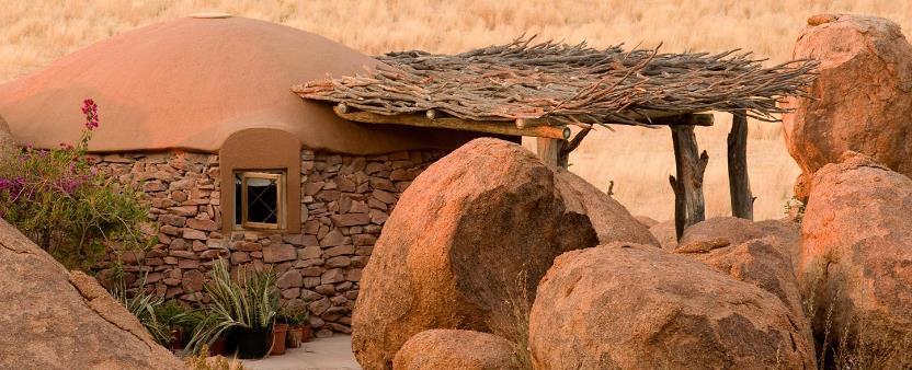 Erongo is a small lodge with just 10 guest chalets, tucked away between the boulders and linked by wooden walkways and stone steps.