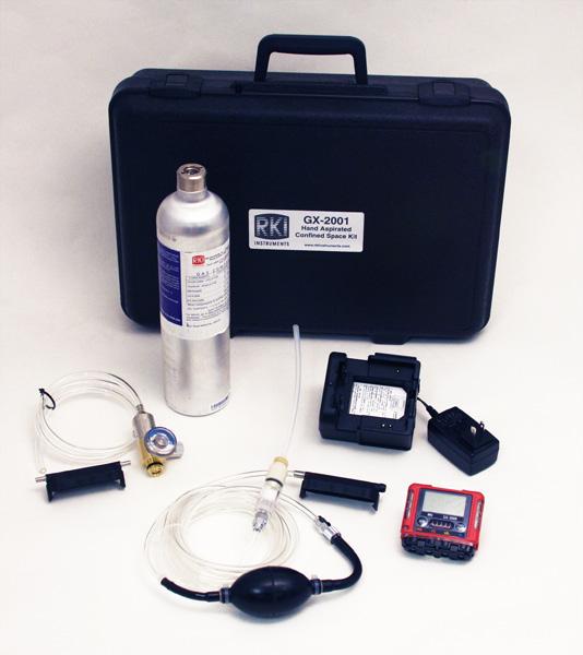 GX-2009 Confined Space Kits (Instrument & Charger Included) Confined space kits include padded carrying case, and either a hand aspirator or no hand aspirator. Instrument and charger are included.