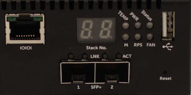 Figura 1-2. N2024 Primeiro Plano O painel frontal N20xx, mostrado em Figura 1-2, tem LEDs de status para alarme de temperatura, energia interna e status na linha superior.