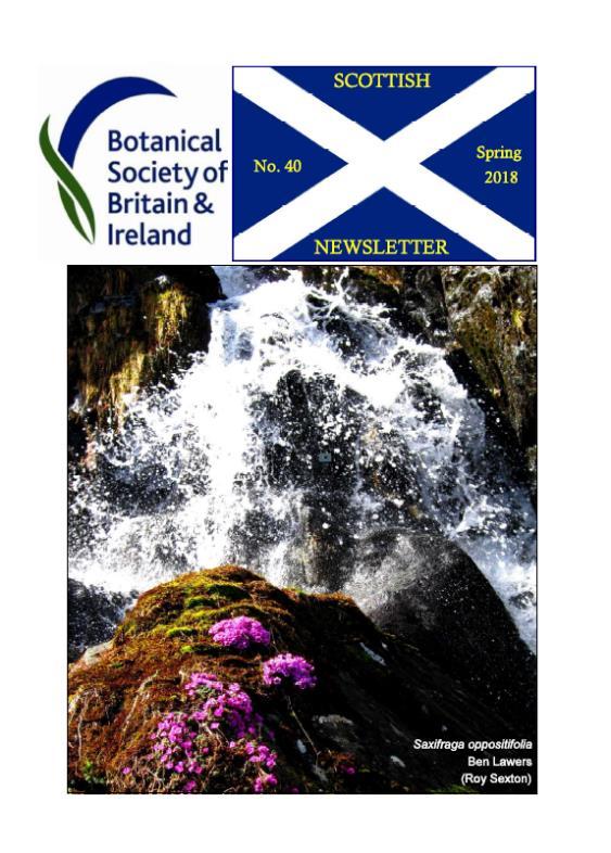 The 40 th edition of Scottish Newsletter was published this spring - thanks to its new editor, Angus Hannah, and all those who