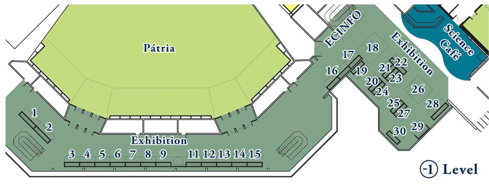PLAN OF THE EXHIBITION AREA Figure 1: Plan of the exhibition area, the numbers refer to the booths.