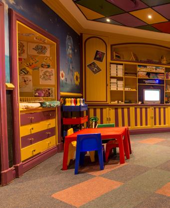 The Fantasia Game Arcade with a feast of video and arcade games for children of all ages and the Play Zone crèche is professionally run for the best care of the tiny tots.