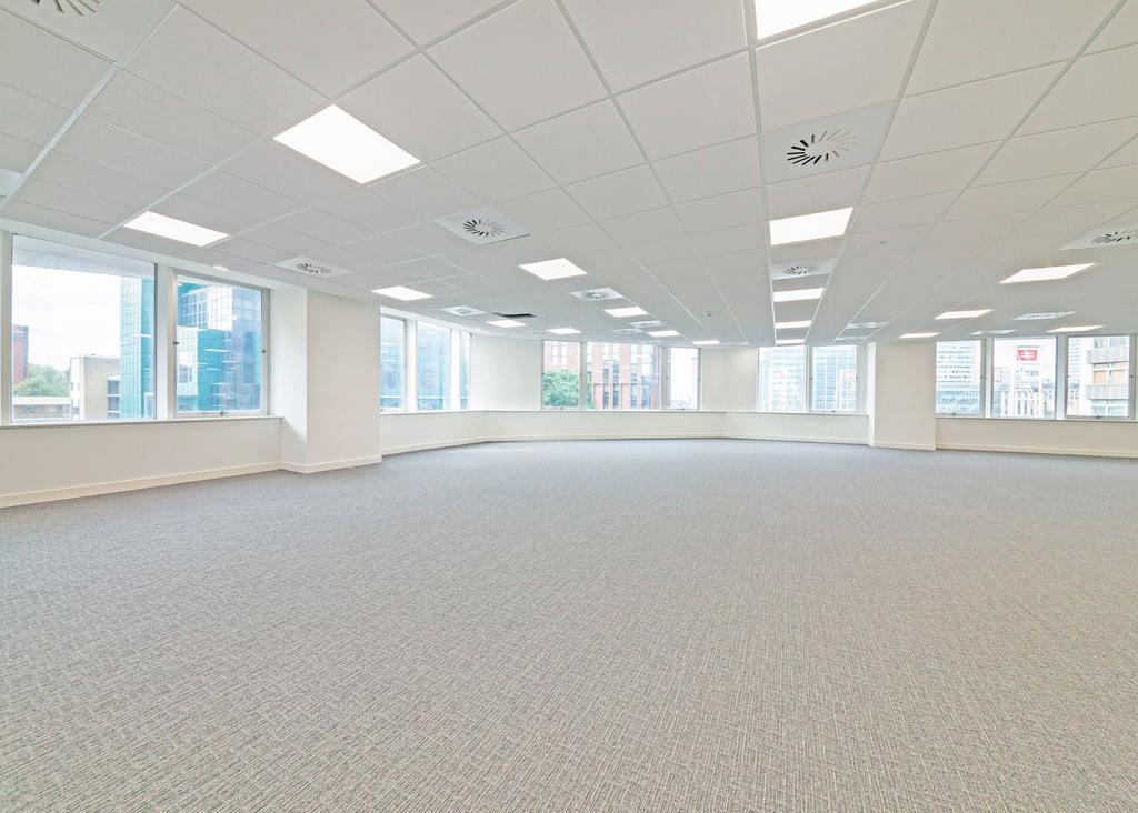 THE STANDARD FLOOR PLATE WITHIN ONECROYDON IS 7,583 SQ FT, WHICH CAN BE SPLIT FROM 3,000 SQ FT UPWARDS IN TOTAL THERE IS 25,000 SQ FT AVAILABLE WITHIN THE BUILDING OneCroydon is