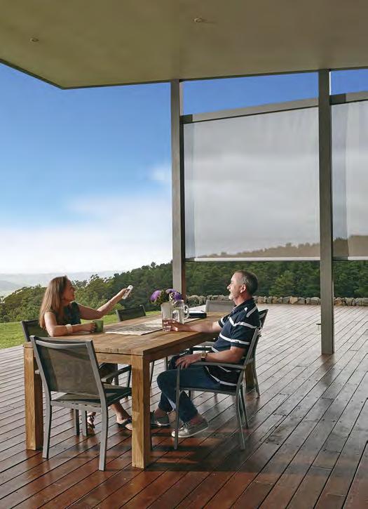 Motorised awning solutions can be teamed with sun, wind and motion sensors to ensure the awning is always shading the windows to reduce your home s internal temperature on hot days.